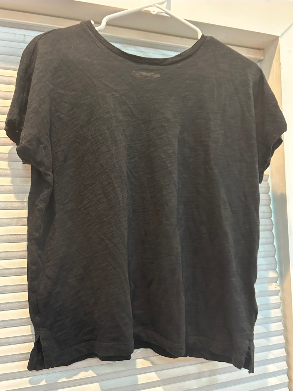 Madewell 100% Cotton Basic Tee | S | Black | Boxy Fit